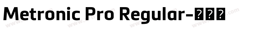 Metronic Pro Regular字体转换